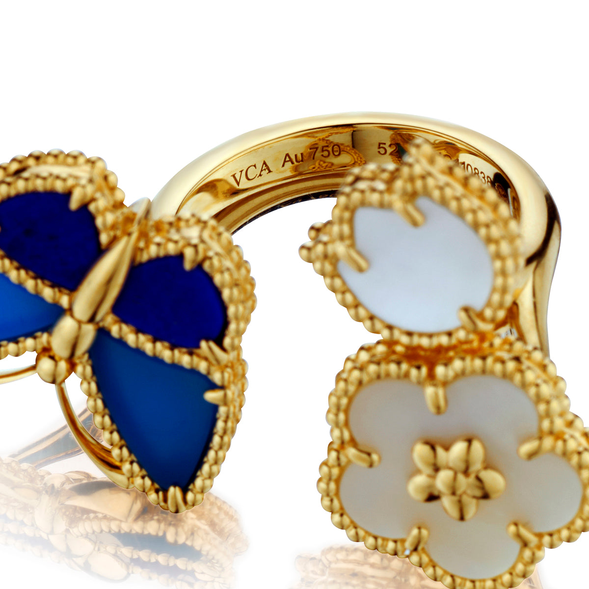 Van Cleef & Arpels Lucky Spring Butterfly Between the Finger Ring. VCARPKGT52