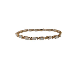 14KT YELLOW GOLD OPAL BRACELET