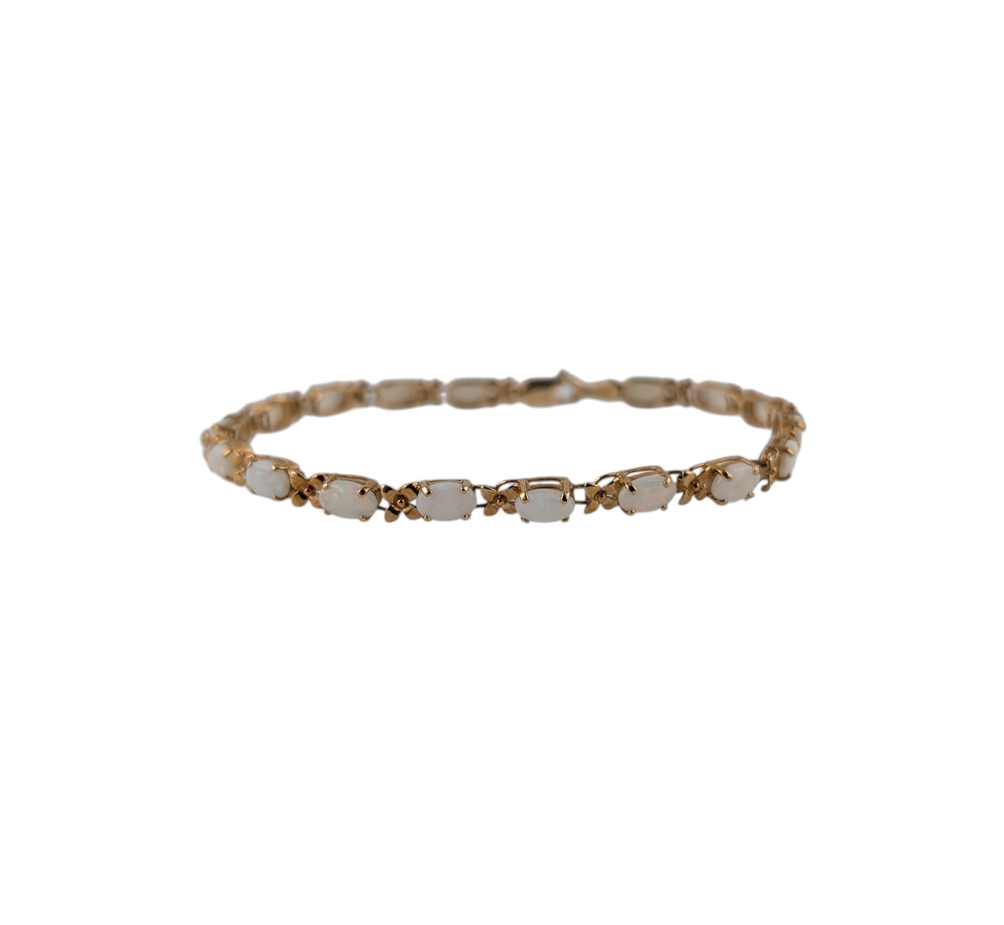14KT YELLOW GOLD OPAL BRACELET