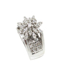14kt White Gold Cluster Diamond Ring. 1.00ct Tw