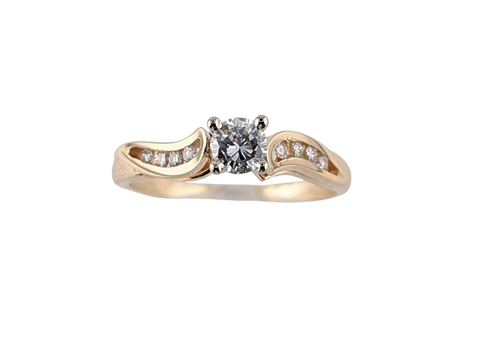 Ladies 14k Yellow Gold Diamond Ring 0.35ct TW