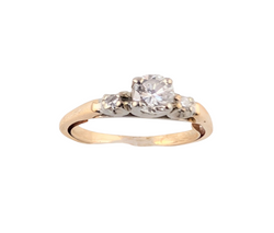 14k Yellow Gold Diamond Ring.  0.35ct Brilliant Cut Diamond.