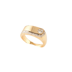 10KT YELLOW GOLD MEN'S DIAMOND RING