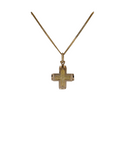 14KT YELLOW GOLD CROSS PENDANT AND CHAIN