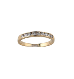 14KT YELLOW GOLD DIAMOND BAND