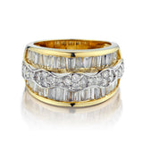 14kt Yellow Gold Diamond Ring. - view 1