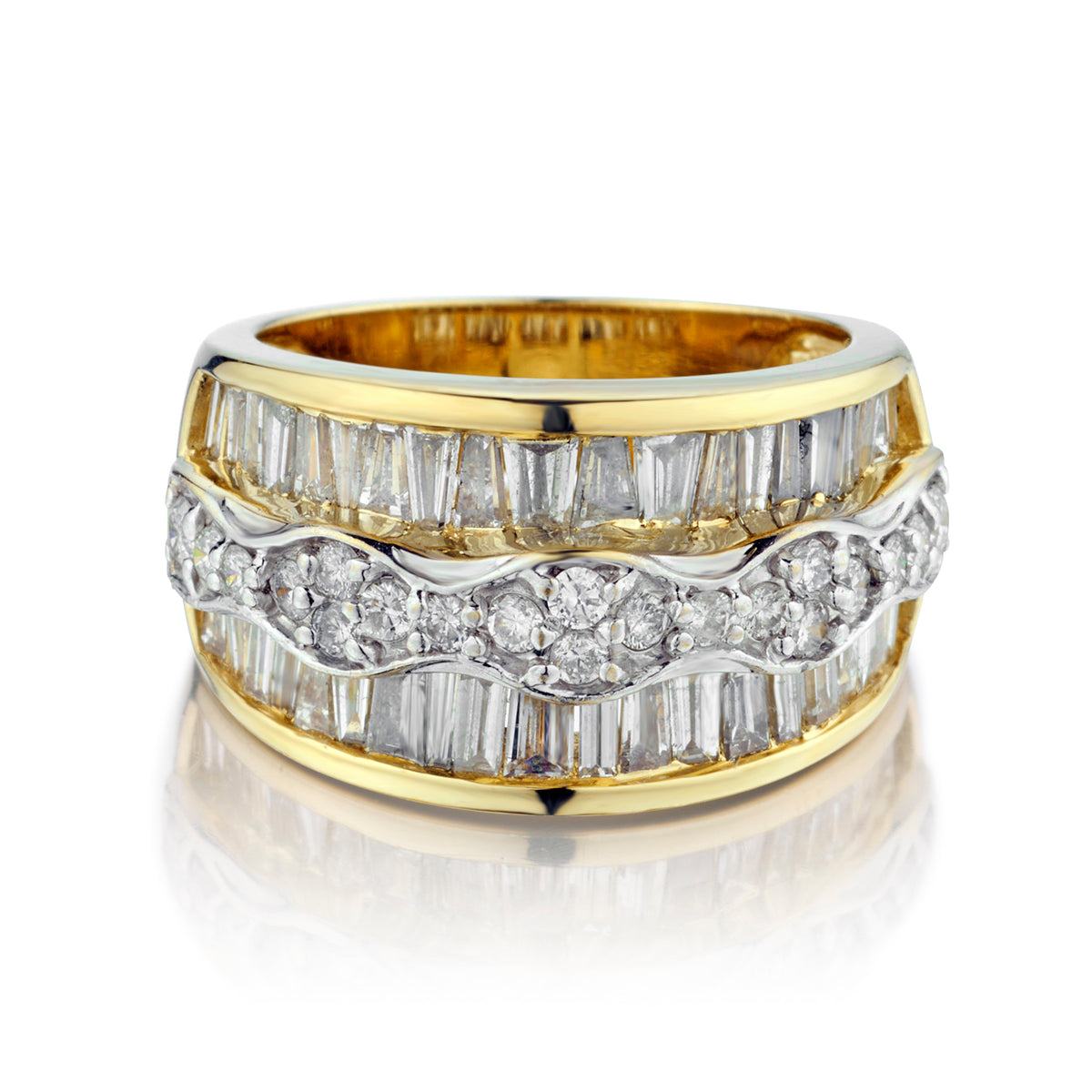 14kt Yellow Gold Diamond Ring.