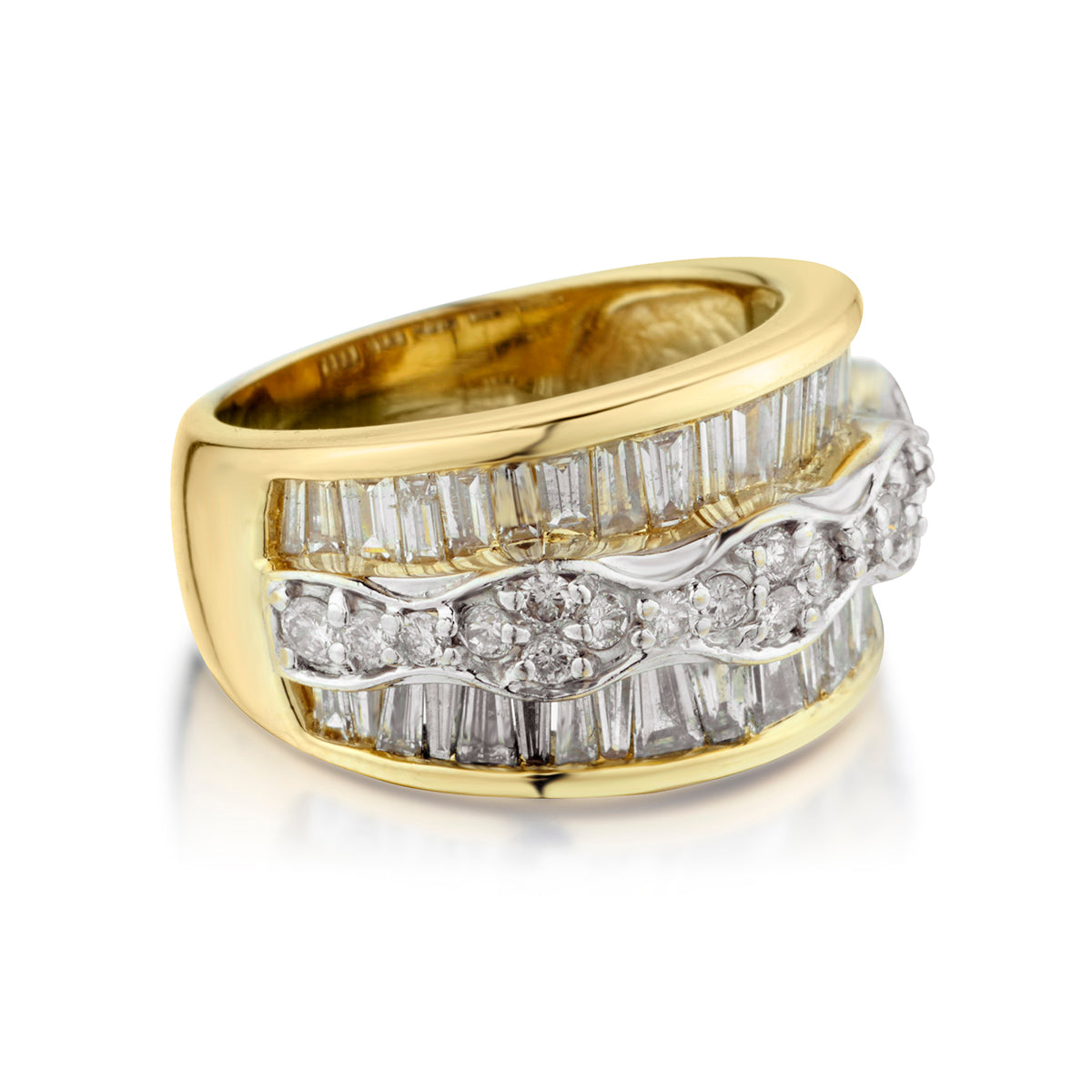 14kt Yellow Gold Diamond Ring.