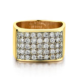 14kt Yellow Gold Diamond Square Shape Ring. 45 x 0.70ct Tw - view 1