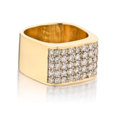 14kt Yellow Gold Diamond Square Shape Ring. 45 x 0.70ct Tw - view 2