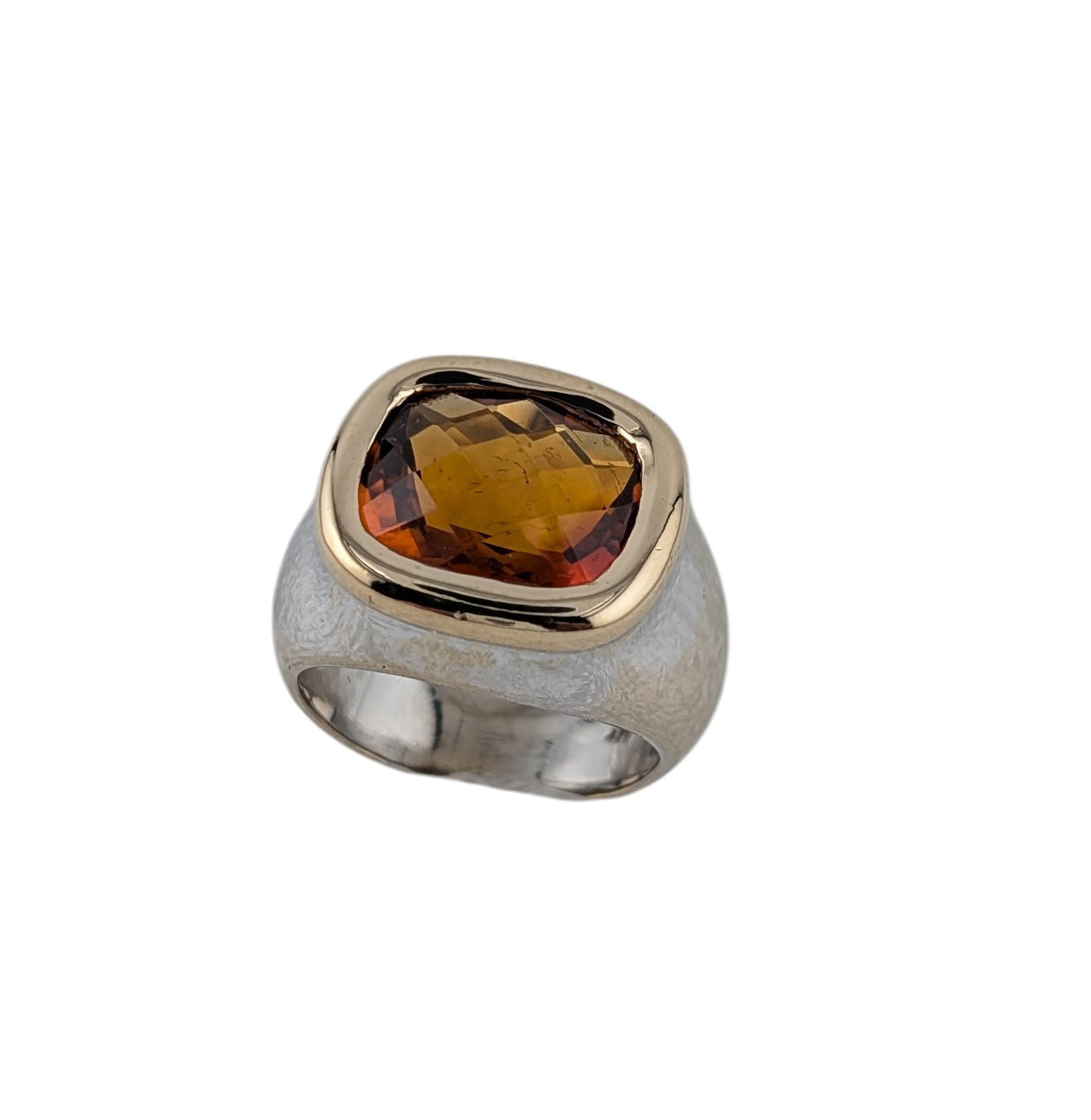 14kt Yellow and White Gold Citrine Ring.