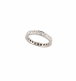 14KT WHITE GOLD DIAMOND ETERNITY BAND.