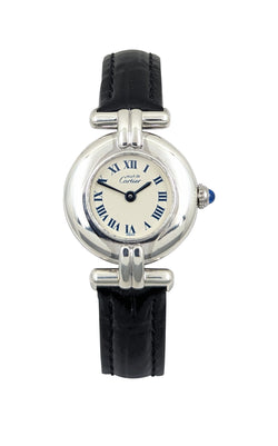 Silver Vermeil Must de Colisee Cartier ladies wristwatch