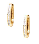 14kt Yellow Gold Diamond Hoop Earrings. 0.70ct Tw