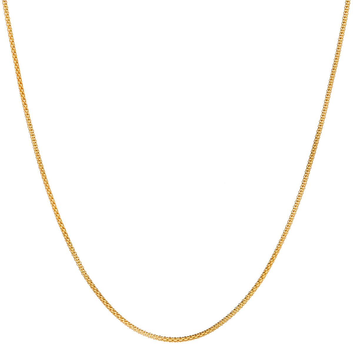 22kt Yellow Gold Chain. 16" (L). Weight: 5.8 Grams
