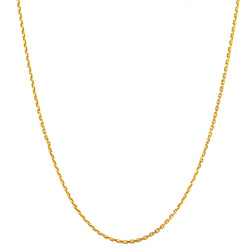 22kt Yellow Gold Chain. 15.5" (L) .Weight: 7.33 Grams