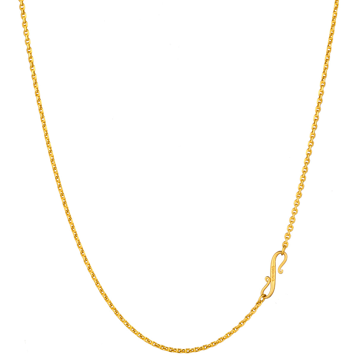22kt Yellow Gold Chain. Weight: 10.5 grams. 17"