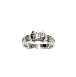 14kt White Gold Diamond Ring. 0.55ct