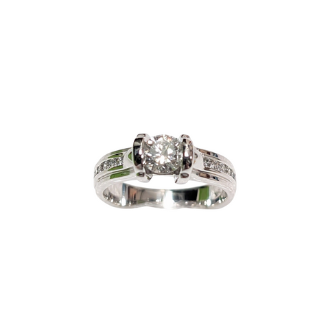 14kt White Gold Diamond Ring. 0.55ct