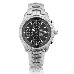 Tag Heuer Link Calibre 16 Diamond Bezel Stainless Steel Watch