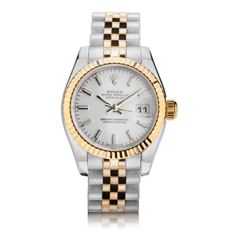 Ladies Rolex Datejust 2 Tone Wristwatch 26mm. White Dial. Ref: 179173