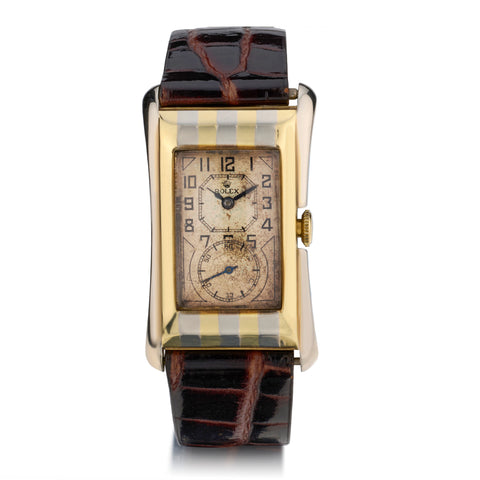 Rare Rolex Prince "Barncard Zebra Stripe" 2 Tone in 18kt. Ref: 971