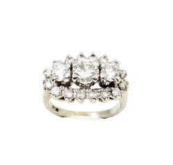 14kt White Gold Diamond ring. 1.35ct Tw.