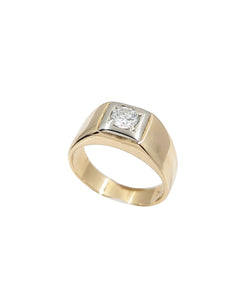 14kt Yellow Gold Diamond Solitaire Ring. 0.40ct Brilliant Cut Diamond