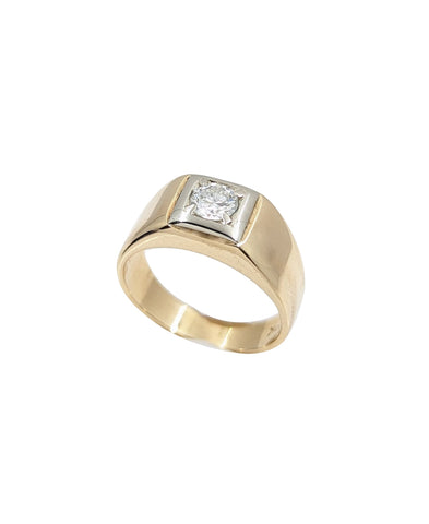 14kt Yellow Gold Diamond Solitaire Ring. 0.40ct Brilliant Cut Diamond