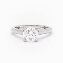 Cartier 1.34 Carat Round Brilliant Cut Diamond Platinum Ring