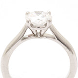 Cartier 1.34 Carat Round Brilliant Cut Diamond Platinum Ring