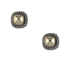 DAVID YURMAN STERLING SILVER EARRINGS WITH POST BACK CLOSURES