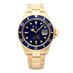 Rolex Oyster Perpetual Gold Submariner 16618 .40MM Watch.