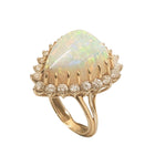 14kt Yellow Gold Pear Shape Opal Cluster Ring.