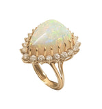 14kt Yellow Gold Pear Shape Opal Cluster Ring.
