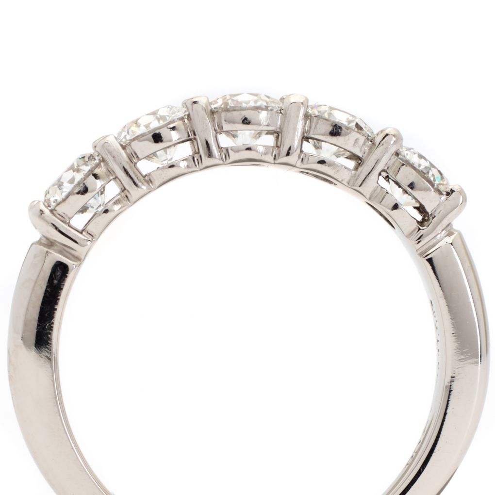 Tiffany & Co. 1.75ctw Five Stone Diamond Band. Plat