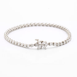 Tiffany & Co. Marquise And Brilliant Cut Diamond "Tennis Bracelet". 2.85ct Tw