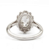 1.22 Carat Oval-Cut Diamond Halo White Gold Ring
