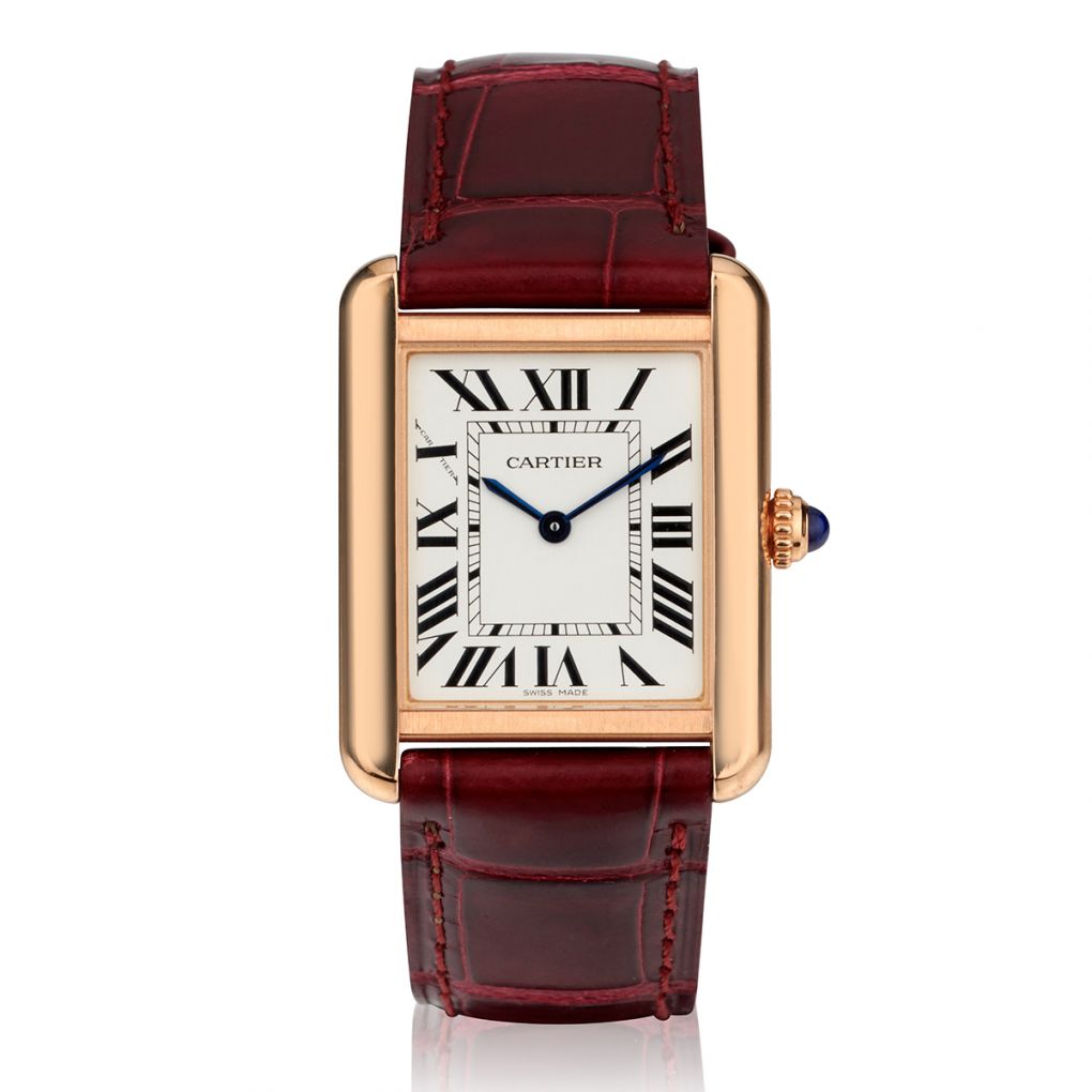 Cartier Tank Solo Large Womens LADIES CARTIER TANK SOLO ROSE GOLD