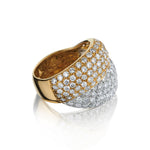 Ladies 18kt Two Tone Cross Over Ring.148 x 3.00ct Tw
