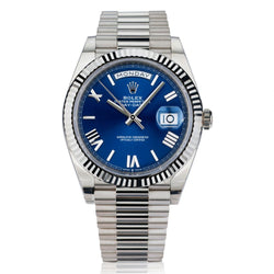 Rolex Day-Date 40mm Blue Dial . 18kt White Gold. Ref:228239. New.