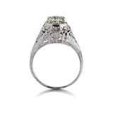 1.06 Carat Old-European Cut Diamond Art-Deco Engagement Ring
