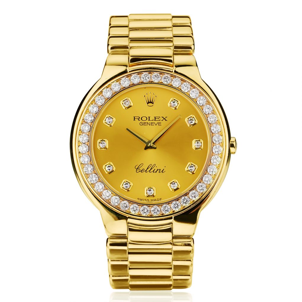 Rolex cellini gold diamond Clearance
