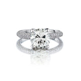 2.45 Carat Round Brilliant Cut Diamond WG Engagement Ring