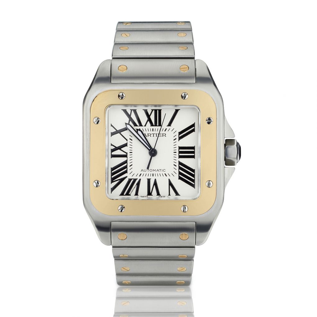 Cartier Santos100 XL in Steel and 18kt Yellow Gold – Van Rijk