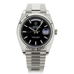 Rolex Day-Date II Black 40mm in 18kt White Gold. Reference: 228239