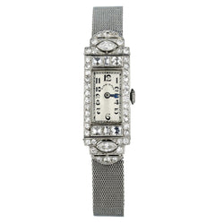 Platinum Ryrie-Birks Art Deco Cocktail Wristwatch.  Art Deco. Circa 1930.