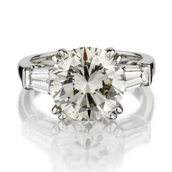 3.60 Carat Round Brilliant Cut Diamond Engagement Ring
