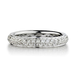 1.50 Carat Total Weight Pave-Set Round Brilliant Cut Diamond Eternity Band