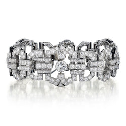 Magnificent Vintage Art Deco Diamond Bracelet. 28.20ct Tw.